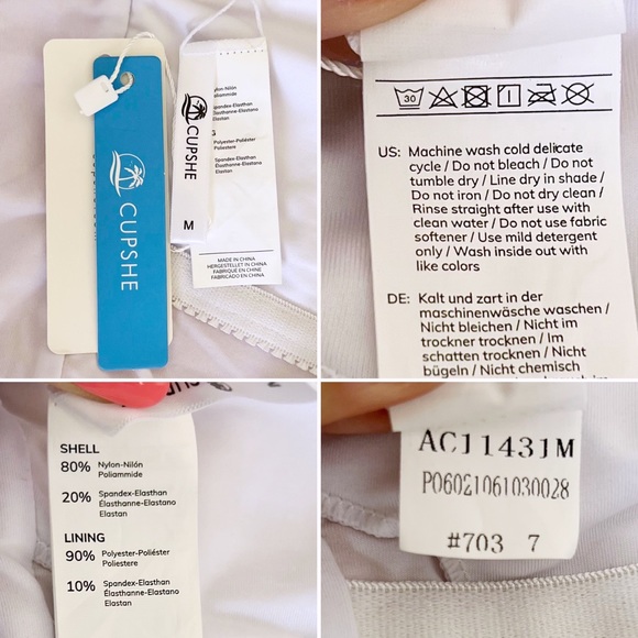 Cupshe Colorblock One Piece Swimsuit in Multicolor NWT โข M - Picture 3 of 4